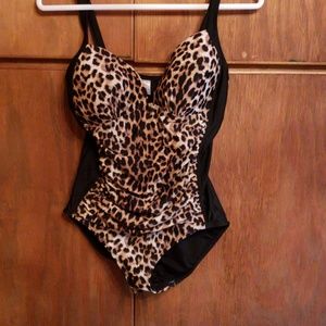 Leopard print one piece